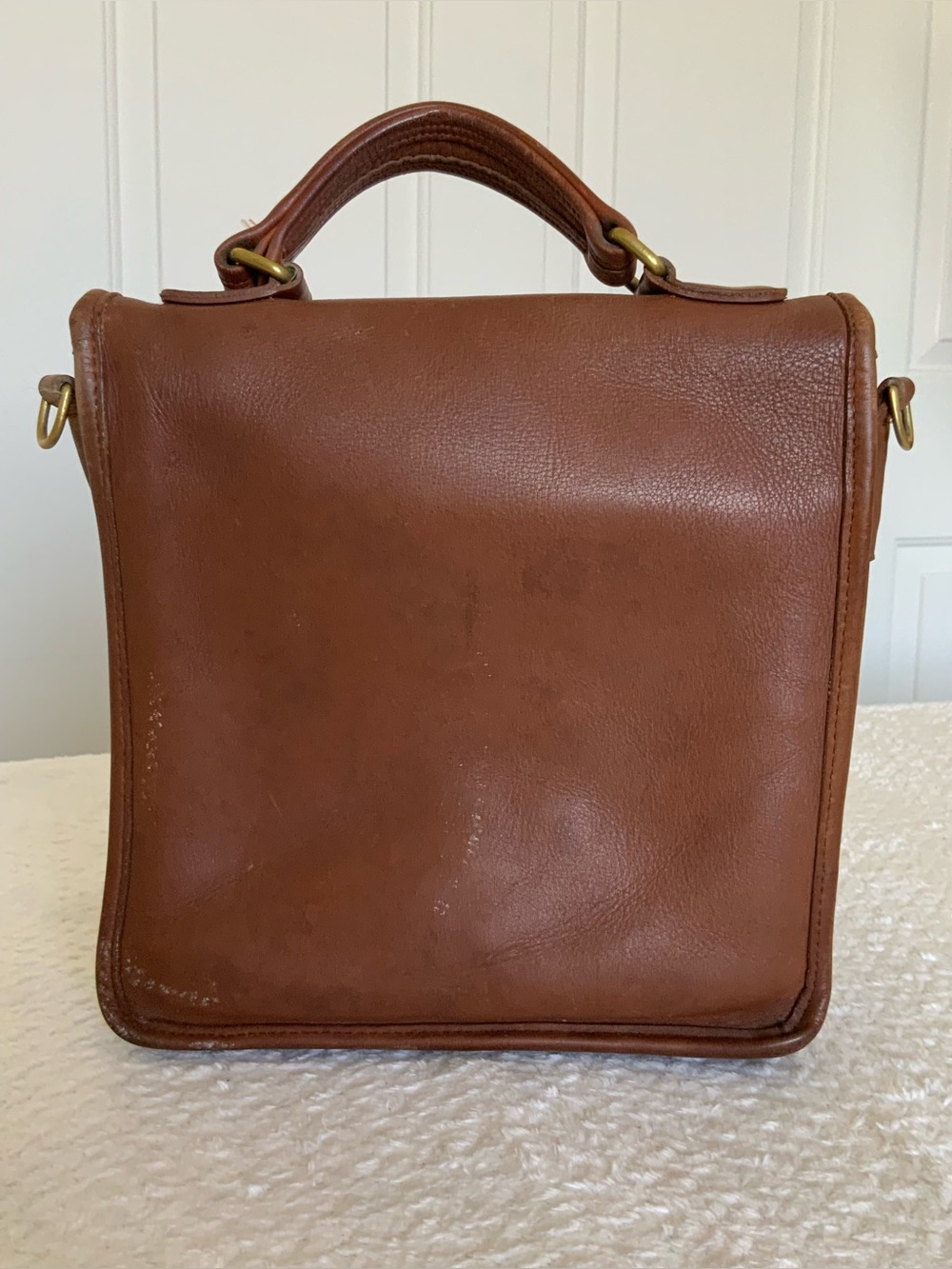 Coach Vintage Station Bag British Tan leather glove brass turnlock closure - Picture 3 of 12